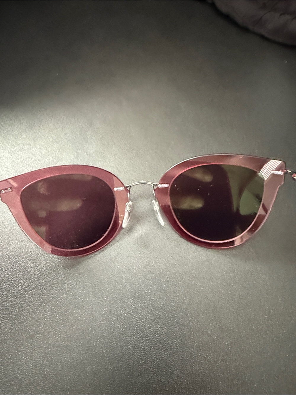 Silhouette Purple/Pink Semi Cat-Eye Sunglasses